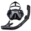 Conjunto de óculos de mergulho e snorkel JUNHAIINS novo para homens e mulheres, novo adulto, armação grande, espelho de silicone, passeio de mergulho