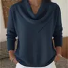En Stock Comercio Exterior Transfronterizo Amazon Moda Cuello en V Tejido Waffle 2025 Otoño/Invierno Nuevo Color Sólido Suéter Holgado