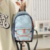 Mochila japonesa e coreana Contraste Cor Montanhismo Bolsa Bonito Piquenique Mochila Escolar Equitação Tendência Combinando Mochila Pequena de Casal Leve para Mulheres