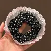 Ligas para el cabello estilo coreano, ligeras, con estampado de leopardo, elásticos para el cabello retro extragrandes, bandas elásticas para el cabello muy elásticas, scrunchies de moda para mujer