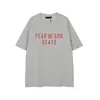FOG STATE ESSENTIALS Marca Americana Tendência de Nicho Verão Algodão Solta Masculina de Casal Camiseta de Manga Curta