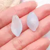 Cristal de Gelo Fresco Gradiente Duas Cores Vidro Flor de Lótus Folha de Lótus Flor Perfurada DIY Brincos Acessórios de Cabelo Acessórios de Joias