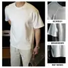 Camiseta Masculina de Verão Nova, Manga Curta, Linhas Desconstruídas Soltas, Respirável, Simples, Casual, Versátil