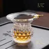 Colador de té al por mayor, filtro de té de vidrio transparente, colador de hojas de té, malla filtrante, filtro, accesorios para juego de té Kung Fu