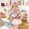 Mini Cabeza de Perro de Acrílico Lilith Llavero de Arena Líquida Muñeca Linda Colgante Destellante Llavero de Regalo