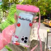 Bolsa Anti-Agua para Teléfono Móvil de PVC Bolsa Impermeable de 8 Niveles Dibujos Animados Transparente Funda Impermeable para Teléfono Móvil Pantalla Táctil Bolsa Impermeable con Airbag para Teléfono Móvil