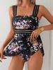 Traje de baño nuevo transfronterizo europeo y americano 2025 Traje de baño bikini sexy con estampado de hojas Traje de baño estilo resort