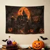 Tela de telón de fondo personalizada para Halloween para ventas transfronterizas, utilizada para decoraciones de fiestas festivas, adecuada para dormitorios, salas de estar y otras habitaciones