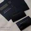Produção Transfronteiriça de Papel Preto de Toque de Alta Qualidade Lado Comercial Espesso Autoadesivo Porta Cartão de Produto Pequeno Saco de Papel Envelope
