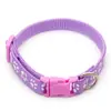 Coleira anti-perda para cães e gatos, sem guizo, com estampa de pata de cachorro, multicolorida, para passeios ao ar livre