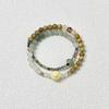 Pulsera Popular al por Mayor "Jifeng Langyue" Nuevo Estilo Chino Alga de Agua Concha Negra Media Luna Pulsera Concha de Mariposa Negra Doble Círculo Regalo