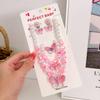 Conjunto de Colar, Brincos e Anel de Borboleta para Crianças Desenho Animado Acessórios Meninas Princesa Resina Joias Colar Transfronteiriço