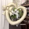 Novo balão de folha de alumínio fosco de 46 polegadas em formato de laço de coração oco em cor sólida para adereços de decoração de loja para o Dia dos Namorados