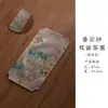 Alfombrilla Rectangular para Té Seco de Seda Imitación Xiangyun, Nuevo Estilo Chino de Gama Alta Inspirada en Zen, Mantel/Paño de Té Retro Aislante de Calor de Doble Cara