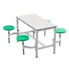 Combinación de Mesa de Comedor y Cantina para Estudiantes Escolares, Mesa de Comedor para 6 y 4 Personas para Empleados de Fábrica, Taburete Colgante para Restaurante, Mesa y Sillas de Comedor para Cantina de Empresa
