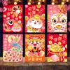 2027 Ano Novo do Carneiro Envelopes Vermelhos Ovelhas Fofas Zodíaco Desenho Animado Criativo Festival da Primavera Ano Novo Pequenas Bolsas de Envelopes Vermelhos Atacado