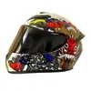 Casco Integral Transfronterizo en Stock para Hombre y Mujer Marea Nacional Cuatro Estaciones Scooter Motocicleta Conducción Carreras Película Negra Vehículo Eléctrico