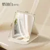 Espejo Plegable Espejo de Maquillaje para Hombres Grande de Escritorio Espejo de Tocador de Mesa para Dormitorio Espejo Portátil con Tapa abatible para Llevar
