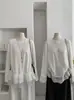 Camiseta de Manga Larga con Empalme de Encaje en el Dobladillo Omalai para Mujer Otoño e Invierno Nueva Camisa Base Suelta Top Interior Moderno 5764