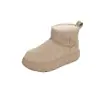 2026 Botas de Algodón Terciopelo Versátiles Plus para Pan Calientes Engrosadas Zapatos Invierno Retro Suela Gruesa Botas de Nieve Mujer Personas Bajas