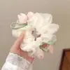 Goma para el pelo de tulipán súper de hada, Accesorio floral suave para el cabello de niñas, Cuerda para el cabello, Adorno para moño, Goma para el pelo