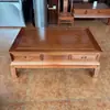 Mesa de centro grande em treliça de abacaxi de madeira maciça para apartamento pequeno mesa de centro retangular mesa de canto jacarandá todo jacarandá dourado mesa lateral de sofá