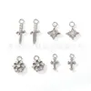 Colgante Anillo de Correr de Titanio F136 Espada Copo de Nieve Rombo con Diamantes Colgante Cuerpo de Titanio G23 Joyería para Piercings Accesorios de Pendientes