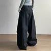 Calças americanas plissadas de corte curvo para homens e mulheres, calças retas casuais versáteis e soltas, calças de verão da moda plus size para mulheres