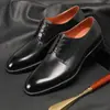 Zapatos Formales de Hombre con Suela de Cuero Genuino, Zapatos Derby de Dos Piezas, Piel de Vaca de Primera Capa, Negociación de Negocios de Alta Gama, Etiqueta, Zapatos de Boda para Hombre