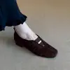 Zapatos Planos de Cuadrado con Pliegues Estilo Retro Chuyuji para Mujer, Nuevos de Verano 2026 Versátiles Zapatos Mary Jane Bajos