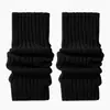 Meias Longas Slouch Cor de Café para Meninas Meias Longas de Tricô para Mulheres Meias para Panturrilha Esportivas Meias Quentes Outono Inverno Cor Sólida Engrossadas Fitness