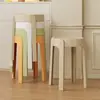 Bancos de Plástico para Uso Doméstico, Apilables, Taburetes Altos de Color Macarrón, Taburetes Molino de Viento, Sillas de Comedor de Repuesto Simples para Comedor