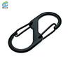 Mosquetón negro para natación aleación de zinc hebilla S gancho de resorte de doble cabeza gancho de 8 palabras gancho para funda de auriculares en stock al por mayor