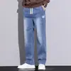 Jeans Retrô Masculino Primavera Verão Transfronteiriço Novo Estilo Solto Reta Tendência Americana Casual Perna Larga Calças Lavadas