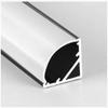 Lámpara de caja de cortina abierta con ranura de aluminio, superficie de arco triangular en la esquina superior LED, lámpara de línea con ranura para tarjeta, ranura de lámpara de aleación de aluminio