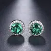Moda Europea y Americana Pendientes Redondos de Circonita con Forma de Clavícula Aliexpress Amazon Suministro Transfronterizo Pendientes de Gama Alta