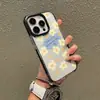 Funda de Teléfono Tk Station Flor Amarilla Adecuada para Apple 17 Estilo Coreano Funda Transparente iPhone 18 Pro Cubierta Protectora Anticaídas