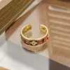 Anel Aberto Colorido Popular Vintage Retrô Esmaltado para Mulheres, Anel de Personalidade de Luxo Leve de Nicho