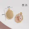 [Oval Amoroso] Cor de Primavera Pintura a Óleo Gradiente Gota de Óleo Pingente Pulseira DIY Colar Acessórios de Cabelo Acessórios