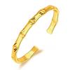 Pulsera de Bambú Esmerilado Personalizada para Mujer, Pulsera de Bambú Sólido de Personalidad Simple, Joyería