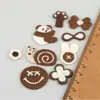Patch de Aplicação Bordado Animal Cartoon Laço Flor Marrom Acessórios de Grampo de Cabelo Sapatos Chapéus Bolsas Acessórios de Vestuário