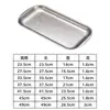 Plato Rectangular de Acero Inoxidable 304 Estilo Coreano Bandeja Estilo Industrial Plato Plano Parrilla Comercial Vajilla Vintage