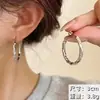 Aretes de Perla con Postes de Plata 925, Aros Lisos Exagerados Estilo Europeo y Americano, Aretes Adelgazantes para Rostros Cuadrados y Redondos, Aretes de Lujo Ligero y Gama Alta