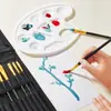 Set de Cepillos para el Cabello de Nylon al por Mayor Transfronterizo de 15 Piezas Pincel para Pintura Artística Acrílica Acuarela Pincel para Pintura al Óleo