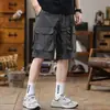 Shorts de Trabalho Estilo Americano 2026 para Homens, Verão, Corte Amplo, Tamanho Grande, Multibolsos, Calças Leves de Comprimento no Joelho para Homens ao Ar Livre