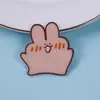 Broche de Conejo de Acrílico de Dibujos Animados Coreanos Ins Pin para Bolso de Niña Parche Accesorio Pequeño Estuche Lápices Estilo Ins