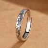 Anillo Vintage de Carpa Lotus para Hombres y Mujeres Simple Personalizado Estilo Étnico Anillo Estilo Mori Todo Fósforo Ajustable Dedo Índice