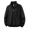 (Vendas Diretas de Fábrica M-8XL) Moletom K21 com Zíper Meio-Zip para Homens, Gola Meia-Alta, Moletom Casual da Moda