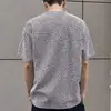Nova Camiseta Pesada de Manga Curta para Comércio Exterior Transfronteiriço para Homens e Mulheres, Estilo de Verão de Alta Qualidade, Fresca e Estilosa, Caimento Regular nos Ombros, Design de Sarja Estilo Americano