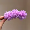 Pinza de Plátano de Malla Rosa Estilo Yi Mengling Pinza Vertical para Cola de Caballo Alta Pinza para el Cabello Accesorio para el Cabello Estilo Festivo